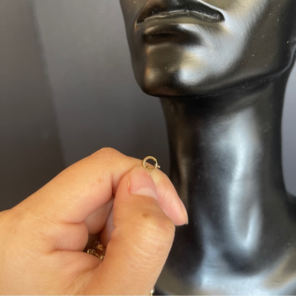 Gold filled 14k long 42 inch metal bead necklace - Picture 6 of 6